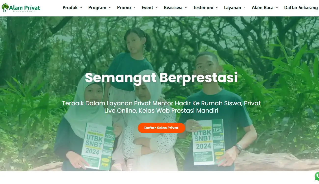Desain Website Kursus Online 2 1 Desain Website Kursus Online Alam Privat