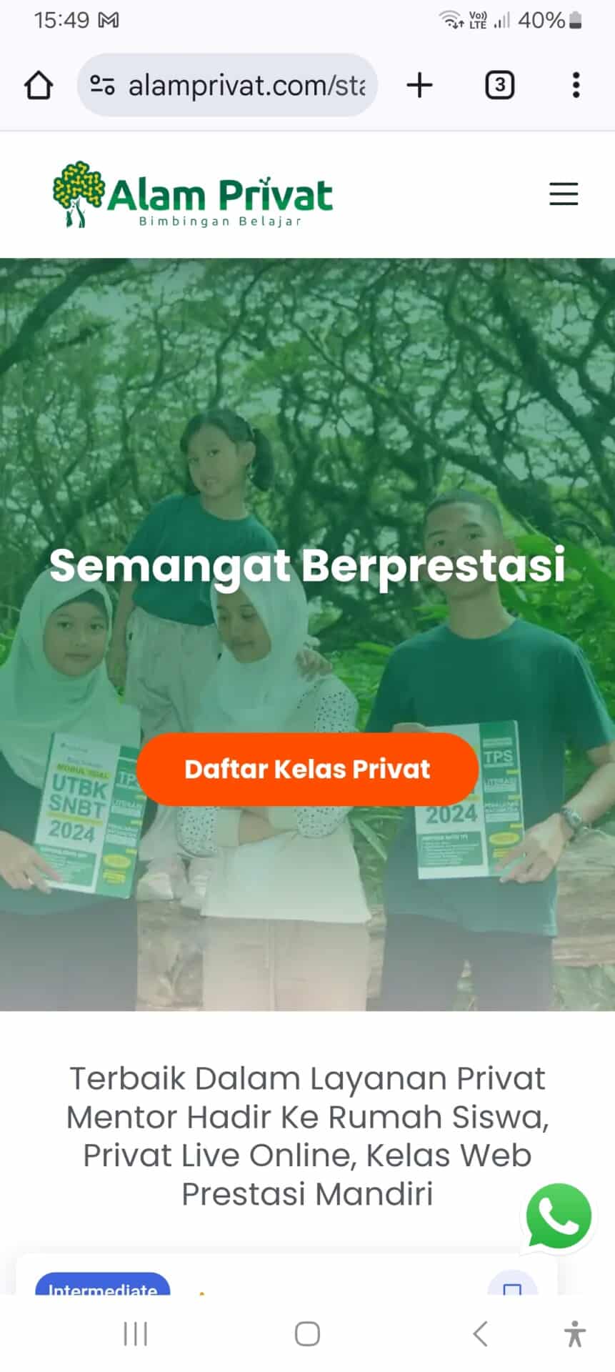 Desain Website Kursus Online 12 1 Desain Website Kursus Online Alam Privat mobile