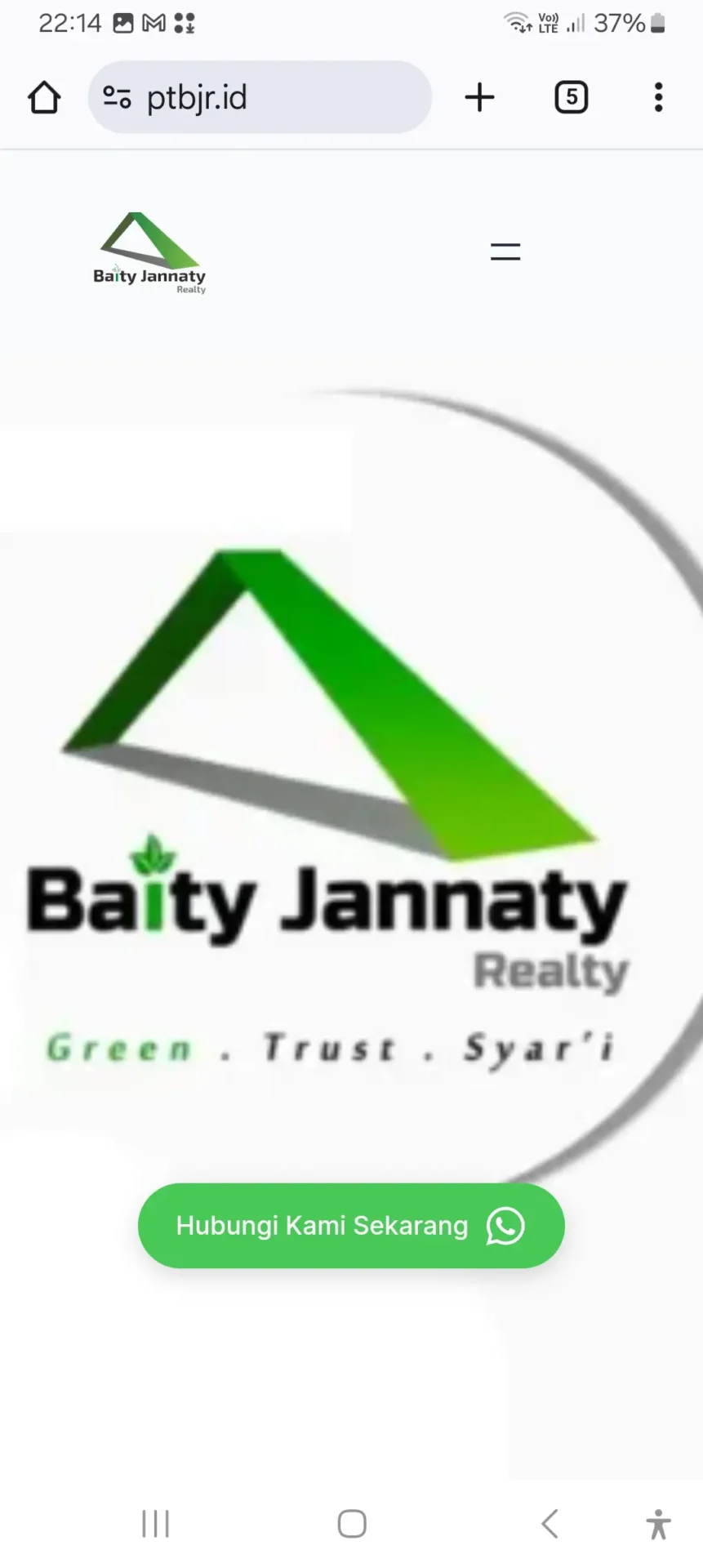 Desain Website Property Developer 11 1 Homepage BJR mobile