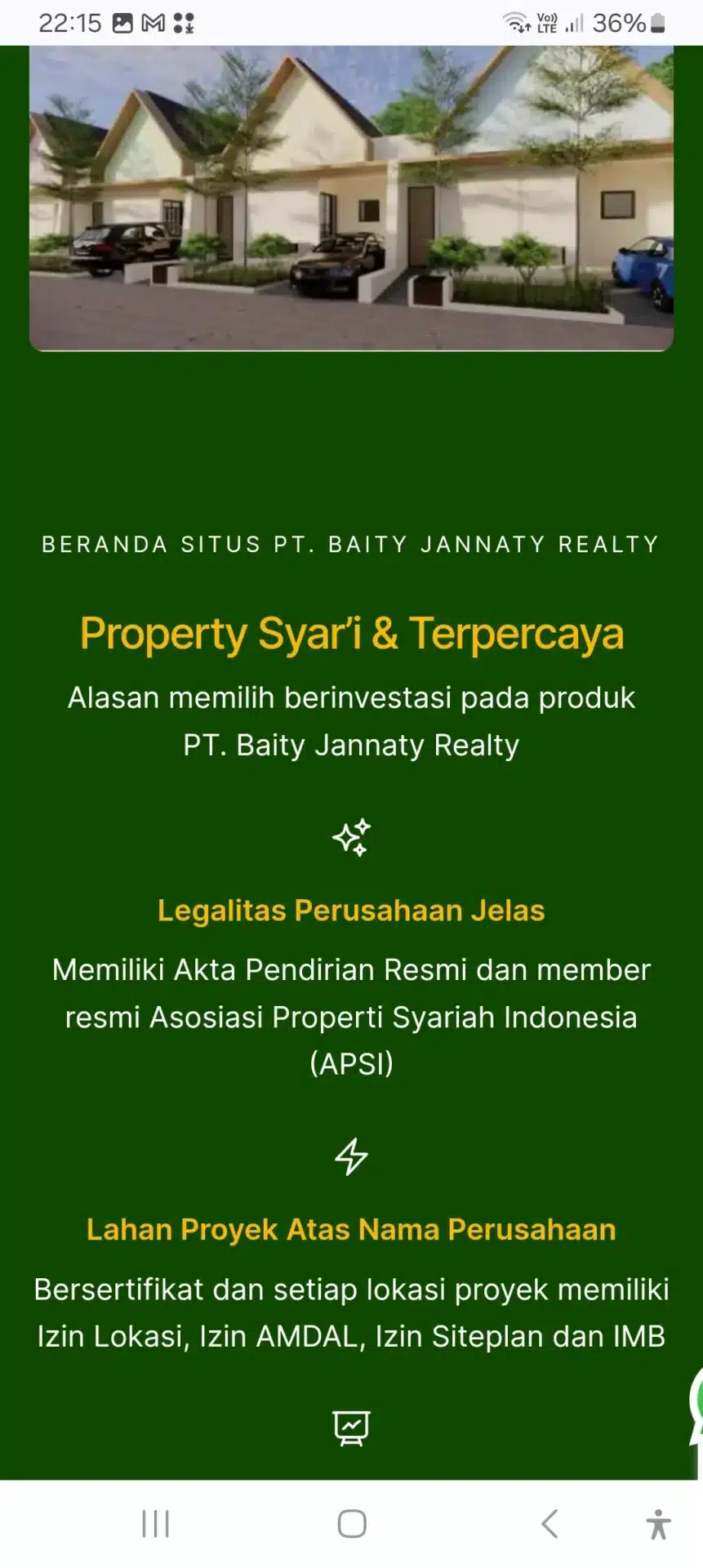 Desain Website Property Developer 12 2 Desain Website Property Developer Syariah BJR mobile