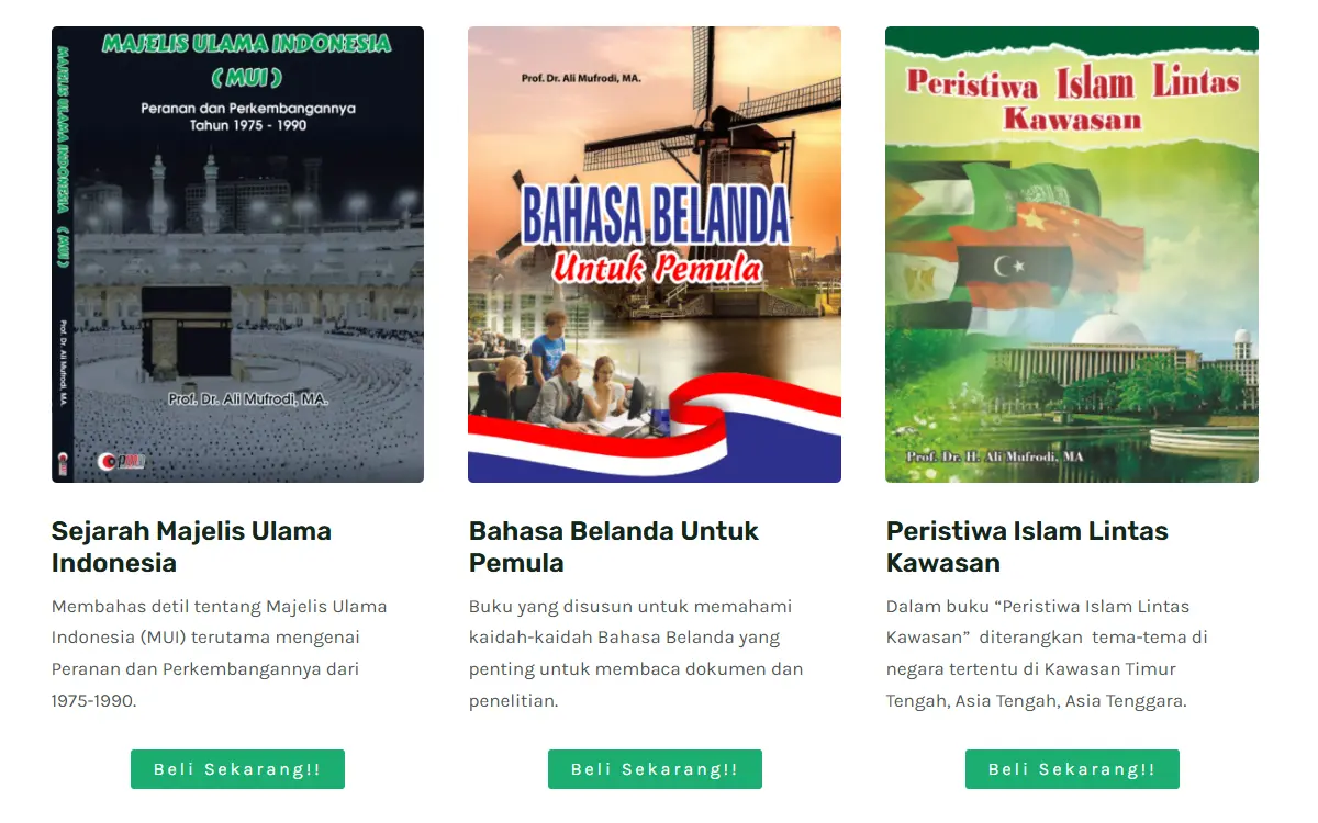 Desain Website Penulis Buku 3 2 Homepage BukuSejarahIslam Com