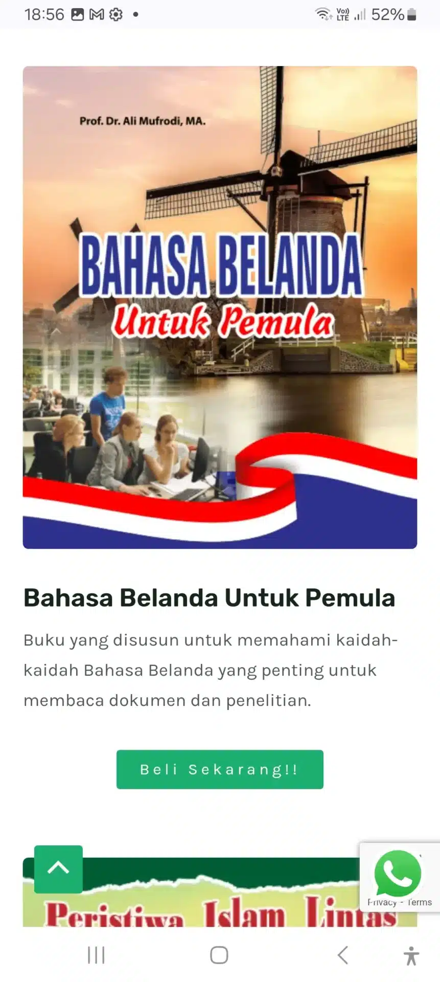 Desain Website Penulis Buku 13 2 Homepage BukuSejarahIslam Com Mobile