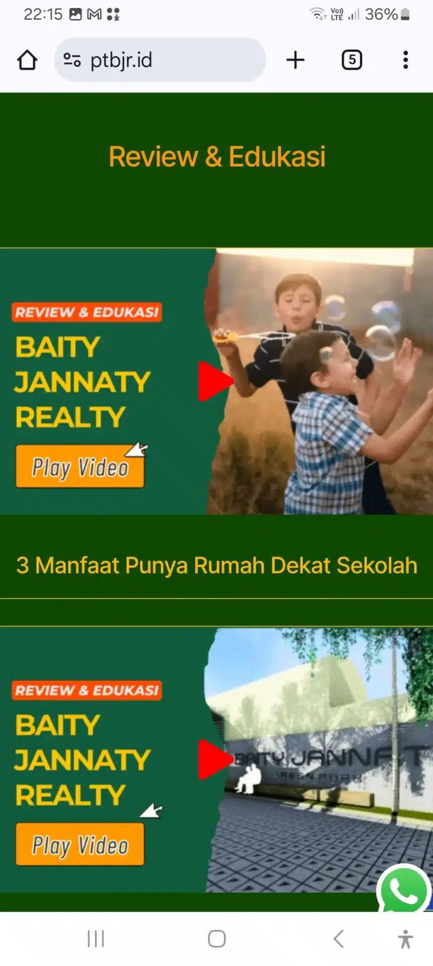 Desain Website Property Developer 13 3 Homepage BJR mobile