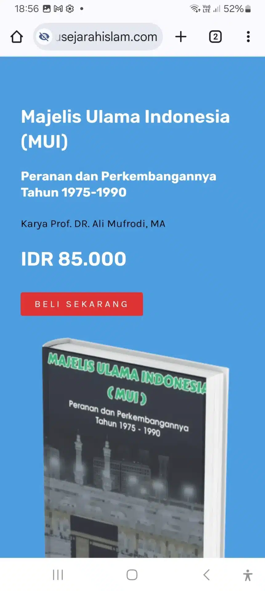 Desain Website Penulis Buku 15 4 Buku Sejarah Majelis Ulama Indonesia Mobile