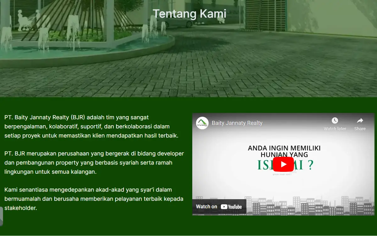 Desain Website Property Developer 4 4 Tentang Kami BJR