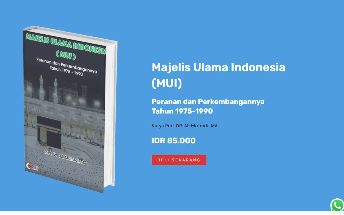 Desain Website Penulis Buku 6 5 Buku Sejarah Majelis Ulama Indonesia