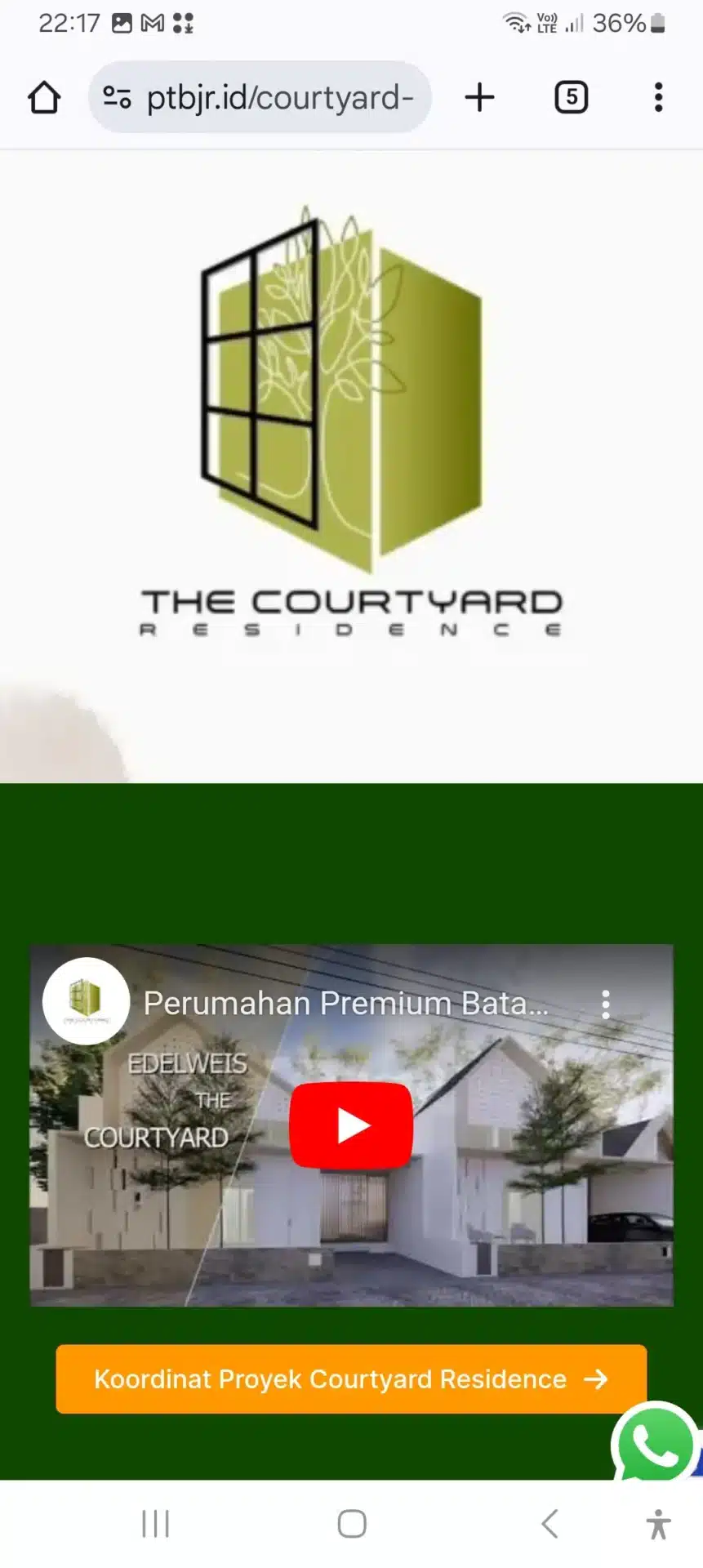 Desain Website Property Developer 16 6 CTR BJR mobile