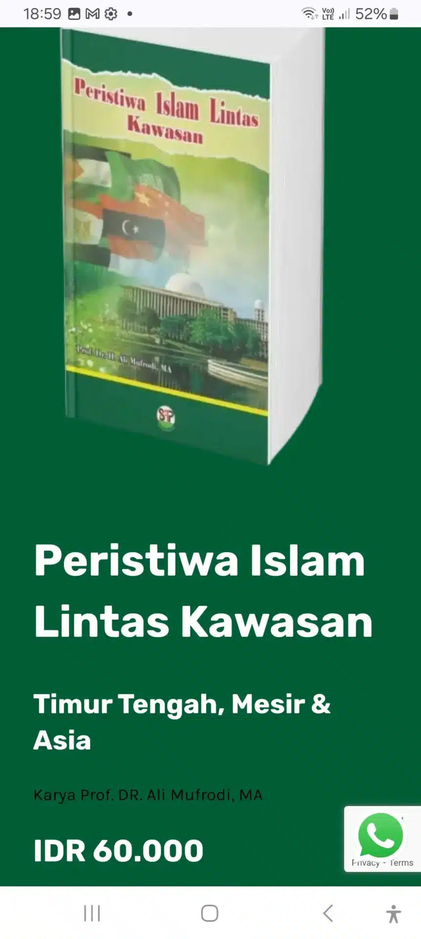 Desain Website Penulis Buku 18 7 Buku Sejarah Peristiwa Islam Lintas Kawasan Mobile