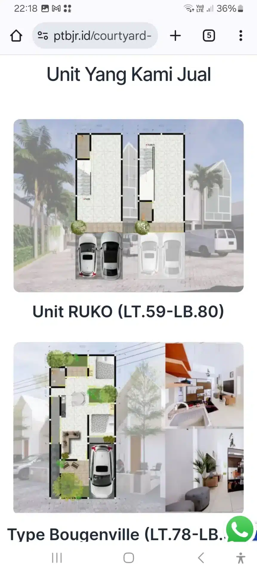 Desain Website Property Developer 17 7 CTR BJR mobile