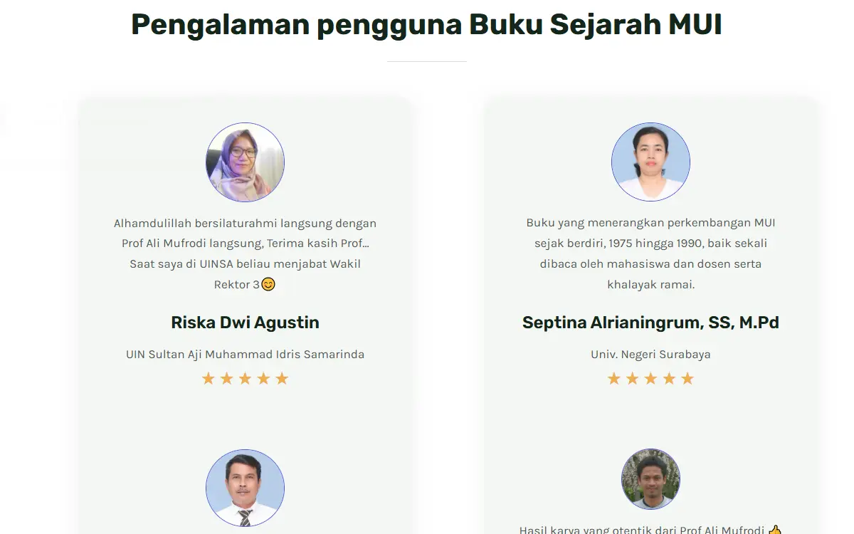 Desain Website Penulis Buku 8 7 Testimoni by Elementor