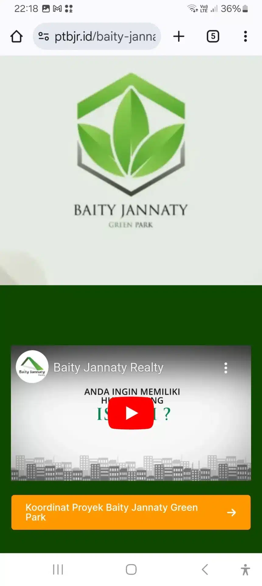 Desain Website Property Developer 18 8 BJG BJR mobile